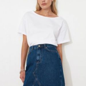 купить Джинсовая юбка Trendyol TWOSS20ET0151-04 38 Indigo (8682165335436)