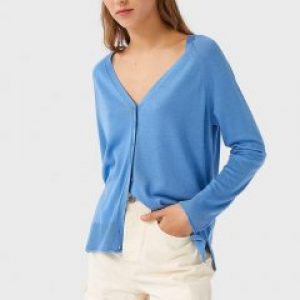 купить Кардиган Stradivarius 1512/102/045 M Голубой (SZ01512102045036)