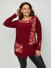 купить Туника Miledi Икра 101617 60 Бордовая (MLD2000000079479)