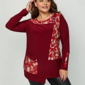 купить Туника Miledi Икра 101617 60 Бордовая (MLD2000000079479)