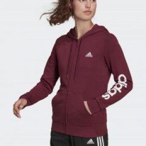 купить Толстовка Adidas W Lin Ft Fz Hd H07820 XS Viccri/White (4064054936469)