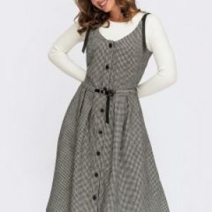 купить Сарафан Dressa 55661 48 Серый (2000405815146_D)