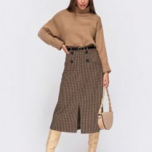 купить Юбка Dressa 55588 52 Коричневая (2000405816051_D)