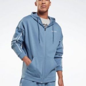 купить Толстовка Reebok TE Piping FZ Hoodie GS9303 S Blusla (4064055488776)