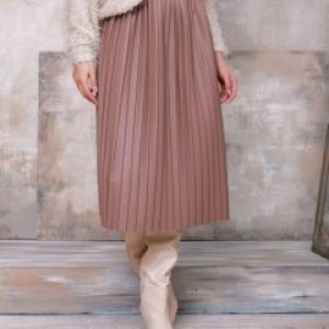 купить Юбка из искусственной кожи ISSA PLUS 11451 XL Бежевая (iissa2000942186044)