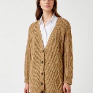 купить Кардиган Koton 2KAK93424OT-105 M Deve Tüyü (8682659371018)