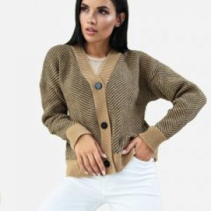 купить Кардиган Larionoff Galaxy159 42-46 Кэмэл с черным (Lari2000405795752)