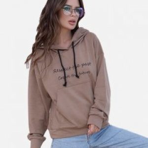 купить Худи ISSA PLUS 12144 S Бежевое (2000443535013)