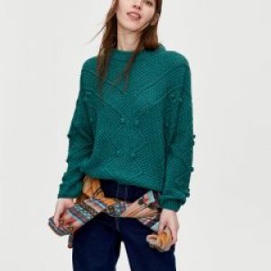 купить Свитер Pull & Bear 5558/308/501 M Изумрудный (SZ05558308501033)