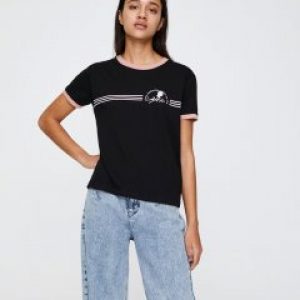 купить Футболка Pull & Bear 9230/339/800 M Черная (SZ09230339800038)