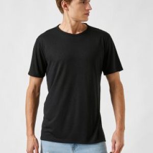 купить Футболка Koton 2YAM12018LK-999 L Черная (8682661235636)