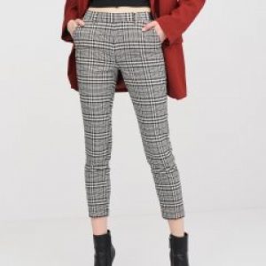 купить Брюки H&M 26955459 40 Черно-белая клетка (AB5000000596935)