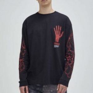 купить Свитшот Pull & Bear 9249/546/800 S Черный с принтом (09249546800021)