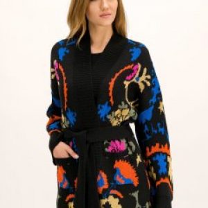 купить Кардиган Desigual 19WWJF20-2000 L Черный с принтом (8434486861787)