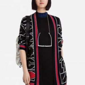 купить Кардиган Desigual 19WWJF37-2000 L Черный с принтом (8434486861916)